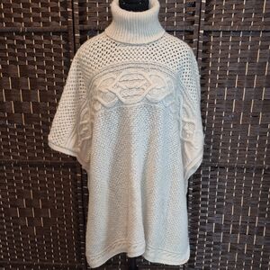 Ralph Lauren Cream TurtleNeck Cape Sweater